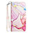 Leather Case Stands Fashionable Pattern Flip Cover Holder Y03B for Samsung Galaxy A03 Core Pink
