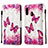 Leather Case Stands Fashionable Pattern Flip Cover Holder Y03B for Samsung Galaxy A10e Hot Pink