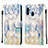 Leather Case Stands Fashionable Pattern Flip Cover Holder Y03B for Samsung Galaxy A10e Mint Blue