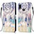 Leather Case Stands Fashionable Pattern Flip Cover Holder Y03B for Samsung Galaxy A10s Mint Blue