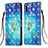 Leather Case Stands Fashionable Pattern Flip Cover Holder Y03B for Samsung Galaxy A11 Sky Blue