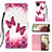 Leather Case Stands Fashionable Pattern Flip Cover Holder Y03B for Samsung Galaxy A12 Nacho Hot Pink