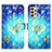 Leather Case Stands Fashionable Pattern Flip Cover Holder Y03B for Samsung Galaxy A13 4G Sky Blue
