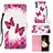 Leather Case Stands Fashionable Pattern Flip Cover Holder Y03B for Samsung Galaxy A15 4G Hot Pink