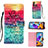 Leather Case Stands Fashionable Pattern Flip Cover Holder Y03B for Samsung Galaxy A21