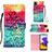 Leather Case Stands Fashionable Pattern Flip Cover Holder Y03B for Samsung Galaxy A22 5G