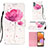 Leather Case Stands Fashionable Pattern Flip Cover Holder Y03B for Samsung Galaxy A32 4G