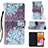 Leather Case Stands Fashionable Pattern Flip Cover Holder Y03B for Samsung Galaxy A32 4G