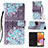Leather Case Stands Fashionable Pattern Flip Cover Holder Y03B for Samsung Galaxy A32 5G Mixed