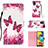 Leather Case Stands Fashionable Pattern Flip Cover Holder Y03B for Samsung Galaxy A51 4G Hot Pink