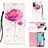 Leather Case Stands Fashionable Pattern Flip Cover Holder Y03B for Samsung Galaxy A52 4G