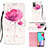 Leather Case Stands Fashionable Pattern Flip Cover Holder Y03B for Samsung Galaxy A52 5G