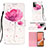 Leather Case Stands Fashionable Pattern Flip Cover Holder Y03B for Samsung Galaxy A72 5G