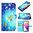 Leather Case Stands Fashionable Pattern Flip Cover Holder Y03B for Samsung Galaxy A73 5G