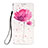 Leather Case Stands Fashionable Pattern Flip Cover Holder Y03B for Samsung Galaxy F02S SM-E025F Pink