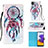 Leather Case Stands Fashionable Pattern Flip Cover Holder Y03B for Samsung Galaxy F42 5G Mixed