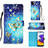 Leather Case Stands Fashionable Pattern Flip Cover Holder Y03B for Samsung Galaxy F42 5G Sky Blue
