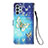 Leather Case Stands Fashionable Pattern Flip Cover Holder Y03B for Samsung Galaxy M32 5G