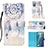 Leather Case Stands Fashionable Pattern Flip Cover Holder Y03B for Samsung Galaxy Note 20 5G