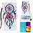 Leather Case Stands Fashionable Pattern Flip Cover Holder Y03B for Samsung Galaxy Quantum2 5G Mixed