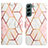 Leather Case Stands Fashionable Pattern Flip Cover Holder Y03B for Samsung Galaxy S21 FE 5G Mixed