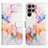 Leather Case Stands Fashionable Pattern Flip Cover Holder Y03B for Samsung Galaxy S22 Ultra 5G Colorful