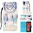 Leather Case Stands Fashionable Pattern Flip Cover Holder Y03B for Samsung Galaxy XCover 5 SM-G525F