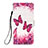 Leather Case Stands Fashionable Pattern Flip Cover Holder Y03B for Xiaomi Poco M2 Pro Hot Pink