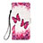 Leather Case Stands Fashionable Pattern Flip Cover Holder Y03B for Xiaomi Poco X4 NFC Hot Pink