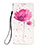 Leather Case Stands Fashionable Pattern Flip Cover Holder Y03B for Xiaomi Redmi Note 9S Pink