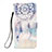 Leather Case Stands Fashionable Pattern Flip Cover Holder Y03B for Xiaomi Redmi Note 9S Sky Blue