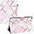 Leather Case Stands Fashionable Pattern Flip Cover Holder Y04B for Apple iPad 10.2 (2019) Pink