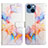 Leather Case Stands Fashionable Pattern Flip Cover Holder Y04B for Apple iPhone 14 Blue