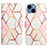 Leather Case Stands Fashionable Pattern Flip Cover Holder Y04B for Apple iPhone 14 Plus