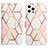 Leather Case Stands Fashionable Pattern Flip Cover Holder Y04B for Apple iPhone 14 Pro