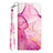 Leather Case Stands Fashionable Pattern Flip Cover Holder Y04B for Huawei Honor Magic5 Pro 5G Hot Pink