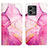 Leather Case Stands Fashionable Pattern Flip Cover Holder Y04B for Motorola Moto G Stylus (2023) 4G Hot Pink