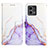 Leather Case Stands Fashionable Pattern Flip Cover Holder Y04B for Motorola Moto G Stylus (2023) 4G Purple