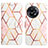 Leather Case Stands Fashionable Pattern Flip Cover Holder Y04B for OnePlus Ace 2 5G White