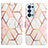 Leather Case Stands Fashionable Pattern Flip Cover Holder Y04B for Oppo Reno6 Pro+ Plus 5G