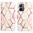 Leather Case Stands Fashionable Pattern Flip Cover Holder Y04B for Realme 10 Pro 5G White