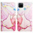 Leather Case Stands Fashionable Pattern Flip Cover Holder Y04B for Realme C25Y India Pink