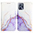 Leather Case Stands Fashionable Pattern Flip Cover Holder Y04B for Realme C35 Purple