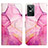 Leather Case Stands Fashionable Pattern Flip Cover Holder Y04B for Realme GT Neo3 5G Hot Pink