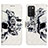 Leather Case Stands Fashionable Pattern Flip Cover Holder Y04B for Samsung Galaxy A03s