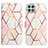 Leather Case Stands Fashionable Pattern Flip Cover Holder Y04B for Samsung Galaxy A22 5G