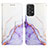 Leather Case Stands Fashionable Pattern Flip Cover Holder Y04B for Samsung Galaxy A23 4G Purple