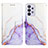 Leather Case Stands Fashionable Pattern Flip Cover Holder Y04B for Samsung Galaxy A32 4G Purple