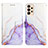 Leather Case Stands Fashionable Pattern Flip Cover Holder Y04B for Samsung Galaxy A33 5G Purple