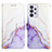 Leather Case Stands Fashionable Pattern Flip Cover Holder Y04B for Samsung Galaxy A52 4G Purple